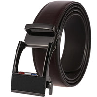 HKM-758931 Men's Casual Leather Belt with Multi-style Two-layer Buckle - Model LY36-000010-1