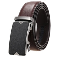 HKM-758931 Men's Casual Leather Belt with Multi-style Two-layer Buckle - Model LY36-000010-1