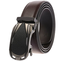 HKM-758931 Men's Casual Leather Belt with Multi-style Two-layer Buckle - Model LY36-000010-1