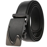 HKM-758931 Men's Casual Leather Belt with Multi-style Two-layer Buckle - Model LY36-000010-1