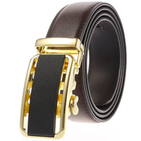 HKM-758931 Men's Casual Leather Belt with Multi-style Two-layer Buckle - Model LY36-000010-1