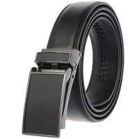 HKM-511443 Men's 3.0CM Cowhide Automatic Buckle Belt - Versatile Fashion Accessory