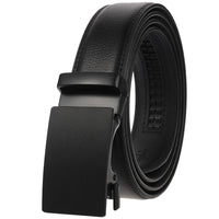 HKM-511443 Men's 3.0CM Cowhide Automatic Buckle Belt - Versatile Fashion Accessory