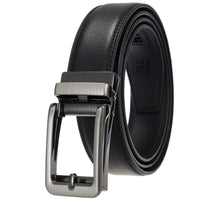 HKM-511443 Men's 3.0CM Cowhide Automatic Buckle Belt - Versatile Fashion Accessory