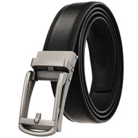 HKM-511443 Men's 3.0CM Cowhide Automatic Buckle Belt - Versatile Fashion Accessory