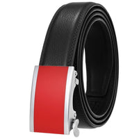 HKM-511443 Men's 3.0CM Cowhide Automatic Buckle Belt - Versatile Fashion Accessory