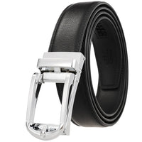 HKM-511443 Men's 3.0CM Cowhide Automatic Buckle Belt - Versatile Fashion Accessory