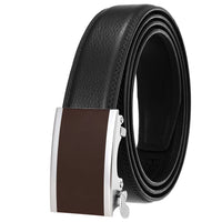HKM-511443 Men's 3.0CM Cowhide Automatic Buckle Belt - Versatile Fashion Accessory