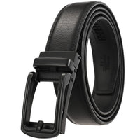 HKM-511443 Men's 3.0CM Cowhide Automatic Buckle Belt - Versatile Fashion Accessory