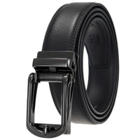 HKM-511443 Men's 3.0CM Cowhide Automatic Buckle Belt - Versatile Fashion Accessory