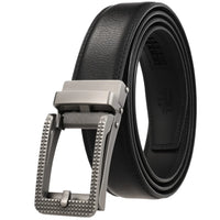 HKM-511443 Men's 3.0CM Cowhide Automatic Buckle Belt - Versatile Fashion Accessory