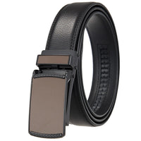 HKM-511443 Men's 3.0CM Cowhide Automatic Buckle Belt - Versatile Fashion Accessory