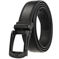HKM-511443 Men's 3.0CM Cowhide Automatic Buckle Belt - Versatile Fashion Accessory