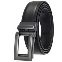 HKM-511443 Men's 3.0CM Cowhide Automatic Buckle Belt - Versatile Fashion Accessory