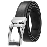HKM-511443 Men's 3.0CM Cowhide Automatic Buckle Belt - Versatile Fashion Accessory
