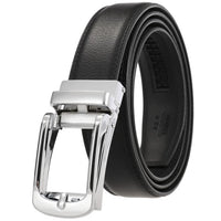 HKM-511443 Men's 3.0CM Cowhide Automatic Buckle Belt - Versatile Fashion Accessory