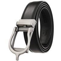 HKM-511443 Men's 3.0CM Cowhide Automatic Buckle Belt - Versatile Fashion Accessory
