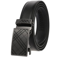 HKM-511443 Men's 3.0CM Cowhide Automatic Buckle Belt - Versatile Fashion Accessory