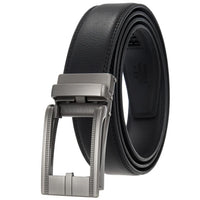 HKM-511443 Men's 3.0CM Cowhide Automatic Buckle Belt - Versatile Fashion Accessory