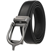 HKM-511443 Men's 3.0CM Cowhide Automatic Buckle Belt - Versatile Fashion Accessory