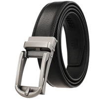 HKM-511443 Men's 3.0CM Cowhide Automatic Buckle Belt - Versatile Fashion Accessory