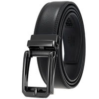 HKM-511443 Men's 3.0CM Cowhide Automatic Buckle Belt - Versatile Fashion Accessory