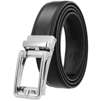 HKM-511443 Men's 3.0CM Cowhide Automatic Buckle Belt - Versatile Fashion Accessory