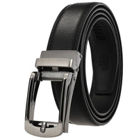 HKM-511443 Men's 3.0CM Cowhide Automatic Buckle Belt - Versatile Fashion Accessory