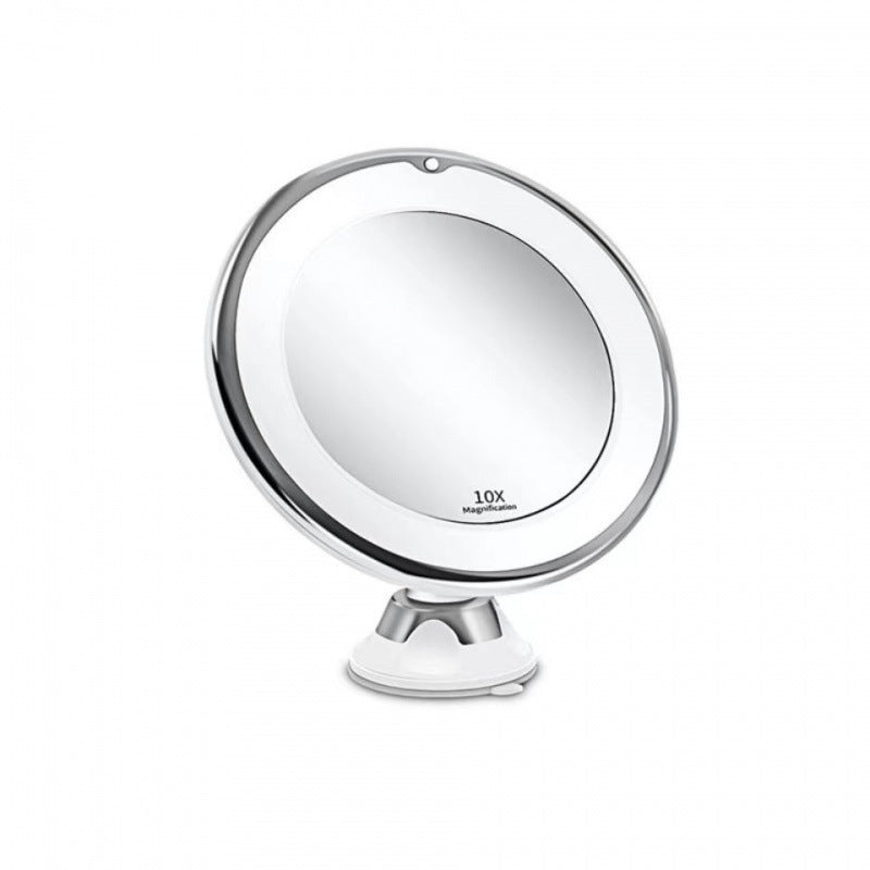 HKM-286227 LED Make-Up Mirror with Bright Supplement Light, Portable Plastic Design, 17.5 x 21cm, Casual Style