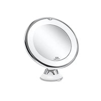 HKM-286227 LED Make-Up Mirror with Bright Supplement Light, Portable Plastic Design, 17.5 x 21cm, Casual Style