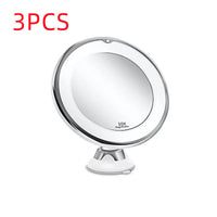 HKM-286227 LED Make-Up Mirror with Bright Supplement Light, Portable Plastic Design, 17.5 x 21cm, Casual Style