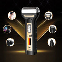 HKM-120723 Three-in-One Electric Shaver with Reciprocating Heads, ABS and PC Material, Easy Clean Design