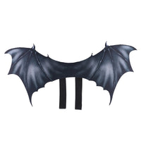 HKM-040211 Halloween Ghost Pet Wings Costume for Dogs and Cats - Black Fabric, Available in Large, Medium, Small Sizes