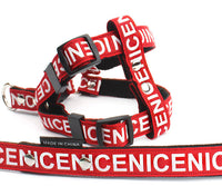 HKM-410515 Durable Nylon Dog Leash and Collar Set - Adjustable Sizes Available in Black, Red, and Yellow