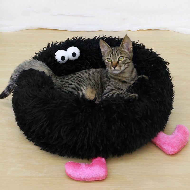 HKM-809939 Cozy Plush Nest for Small to Medium Dogs - Thick Warm Mat for Autumn and Winter Sleep