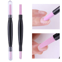 HKM-004883 Double-Ended Quartz Cleanser Pen for Nail Care and Dead Skin Removal, 14.2CM, PP Material