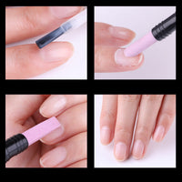 HKM-004883 Double-Ended Quartz Cleanser Pen for Nail Care and Dead Skin Removal, 14.2CM, PP Material