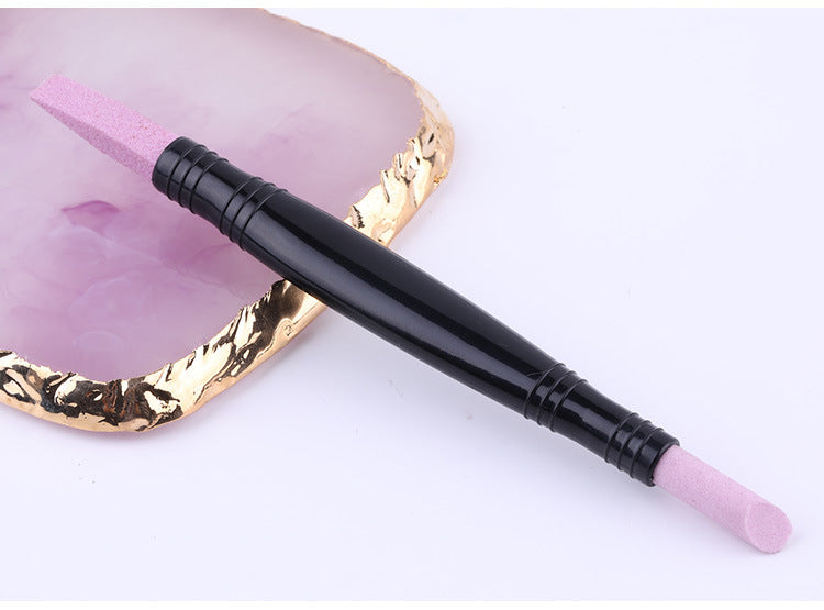 HKM-004883 Double-Ended Quartz Cleanser Pen for Nail Care and Dead Skin Removal, 14.2CM, PP Material