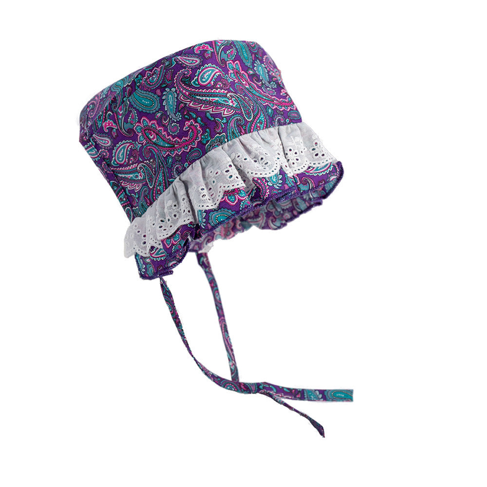 HKM-294099 Stylish Lace Dog Sun Hat - Monochrome TC Cloth Pet Headgear, Size S/M/L
