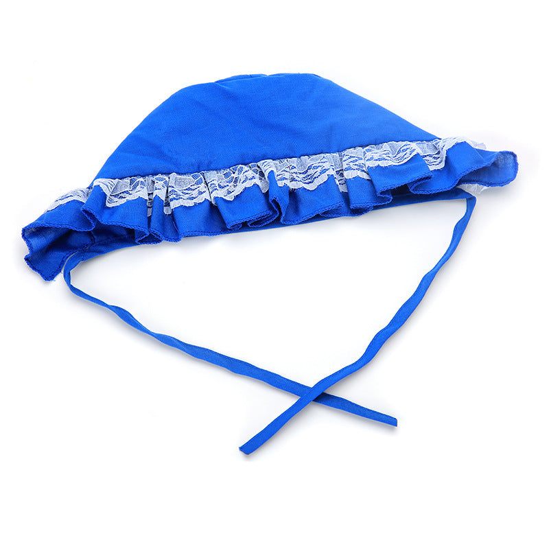 HKM-294099 Stylish Lace Dog Sun Hat - Monochrome TC Cloth Pet Headgear, Size S/M/L