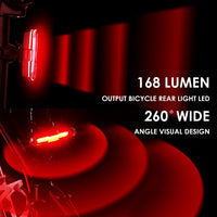 HKM-450003 USB Rechargeable Red and Blue Mountain Bike Taillights for Enhanced Visibility