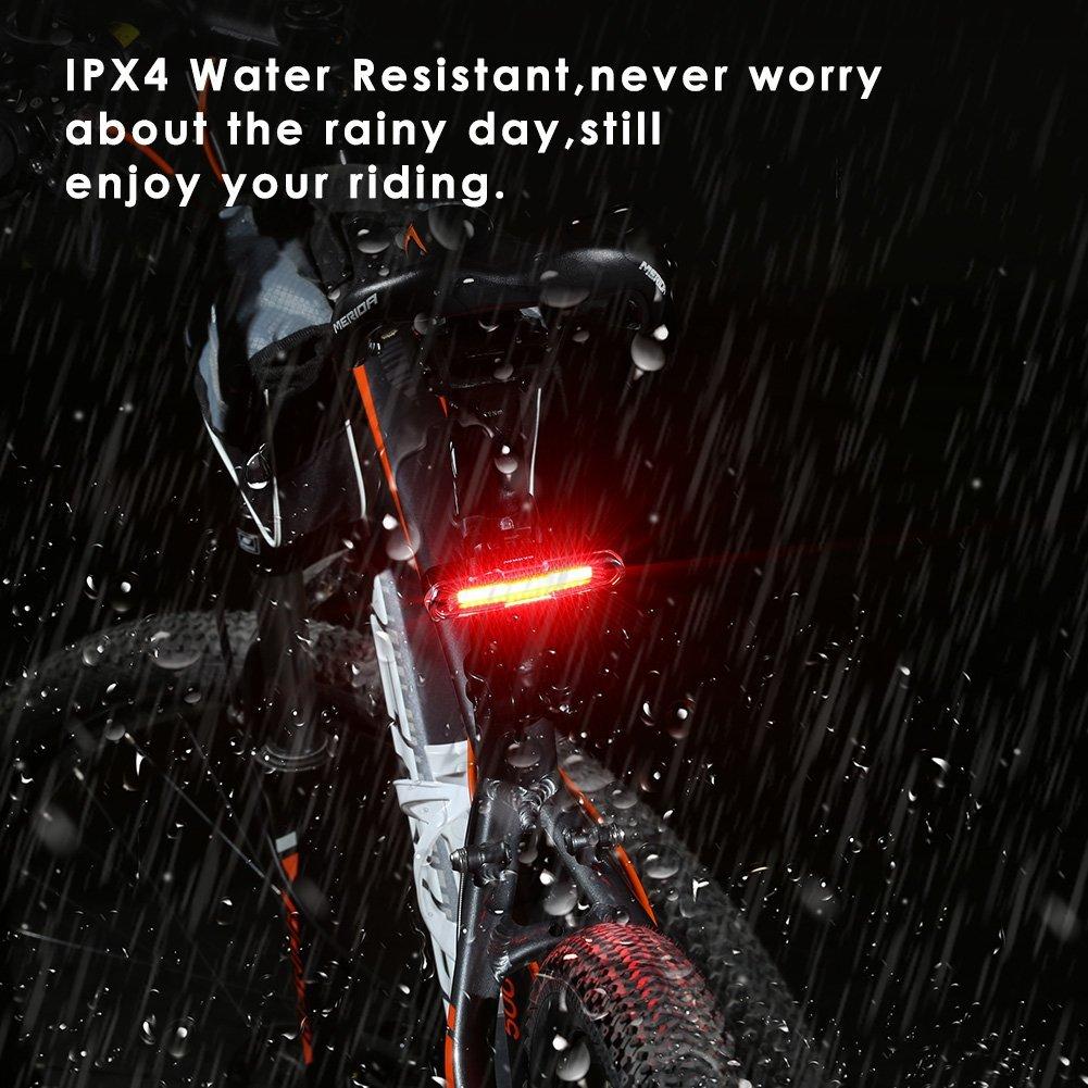 HKM-450003 USB Rechargeable Red and Blue Mountain Bike Taillights for Enhanced Visibility