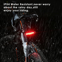 HKM-450003 USB Rechargeable Red and Blue Mountain Bike Taillights for Enhanced Visibility