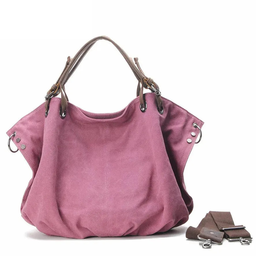 KTX-971539 Eco-Friendly Cotton Canvas Tote Handbag for Women - Size 32cm x 12cm x 38cm