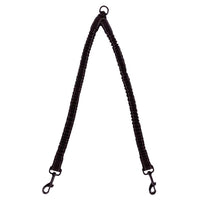 HKM-041939 Adjustable Double-Ended Traction Rope for Pet Walking - Black Nylon