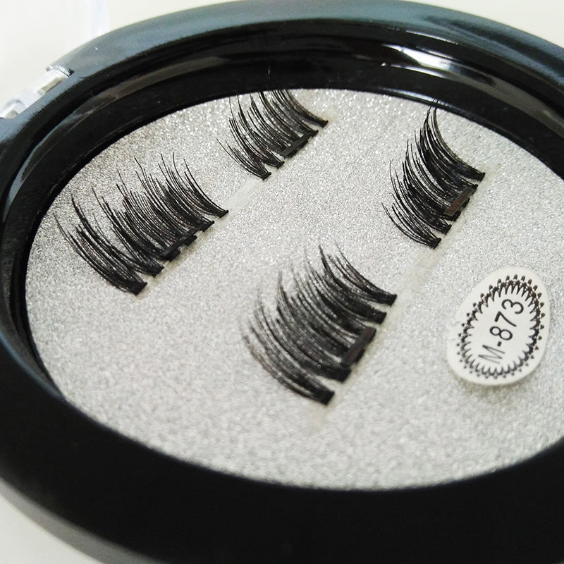 HKM-632979 Handmade Single Magnet Realistic False Eyelashes - 4 Pieces Per Pair