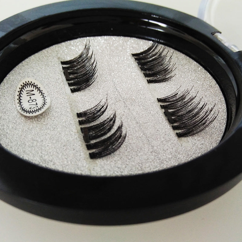HKM-632979 Handmade Single Magnet Realistic False Eyelashes - 4 Pieces Per Pair