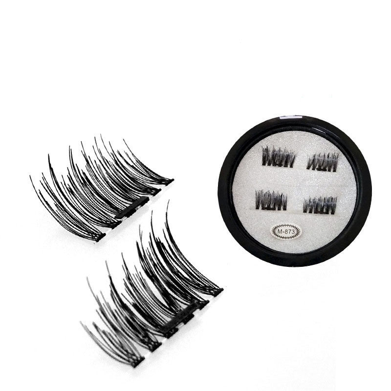 HKM-632979 Handmade Single Magnet Realistic False Eyelashes - 4 Pieces Per Pair