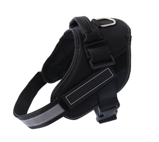 HKM-376083 Customizable Adjustable Dog Vest Harness with ID Patch for Outdoor Walks