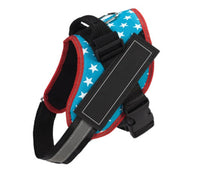 HKM-376083 Customizable Adjustable Dog Vest Harness with ID Patch for Outdoor Walks